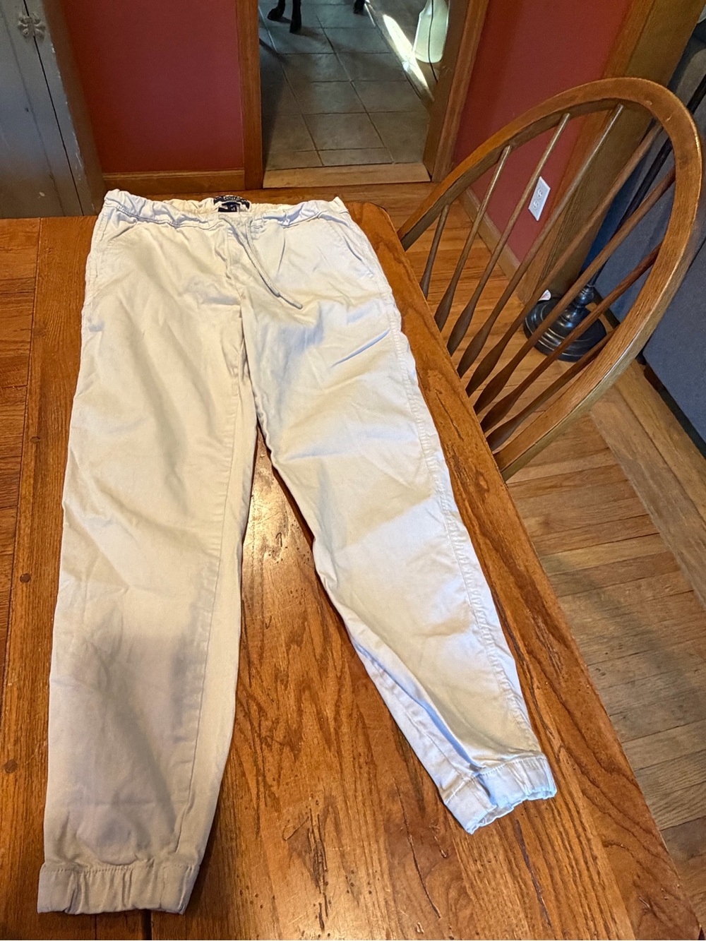 U.S. Polo Assn. Men's Light Beige Drawstring Joggers